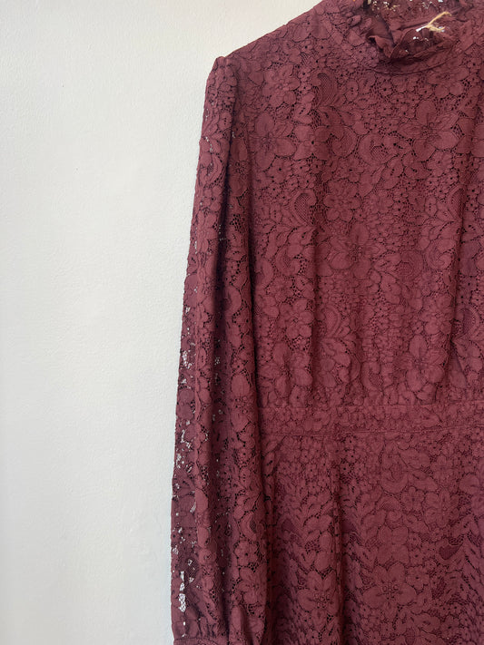 & Other Stories - Burgundy lace dress