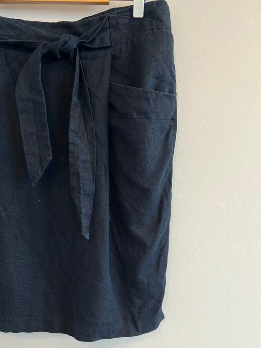 M&S - Linen tie detail skirt