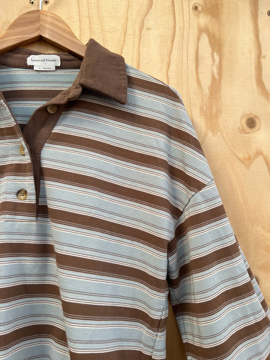 Lovers + Friends - Striped long-sleeved jersey