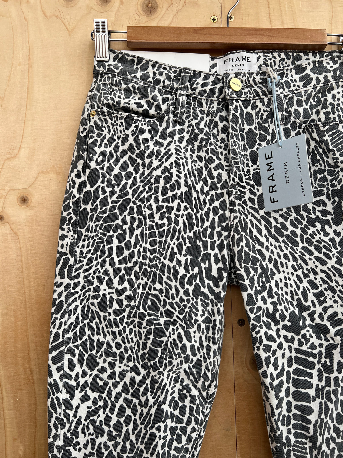 Frame - Skinny Animal Print Trousers