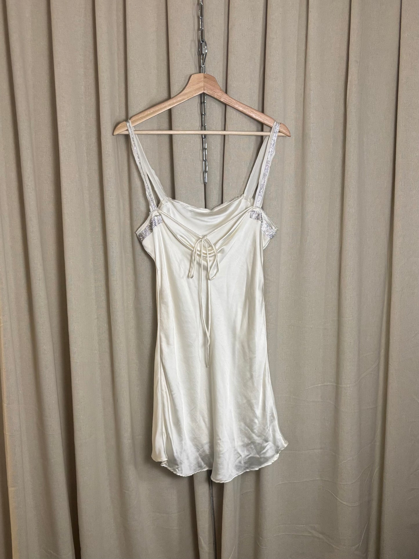 Zara - Satin diamante strap slip dress