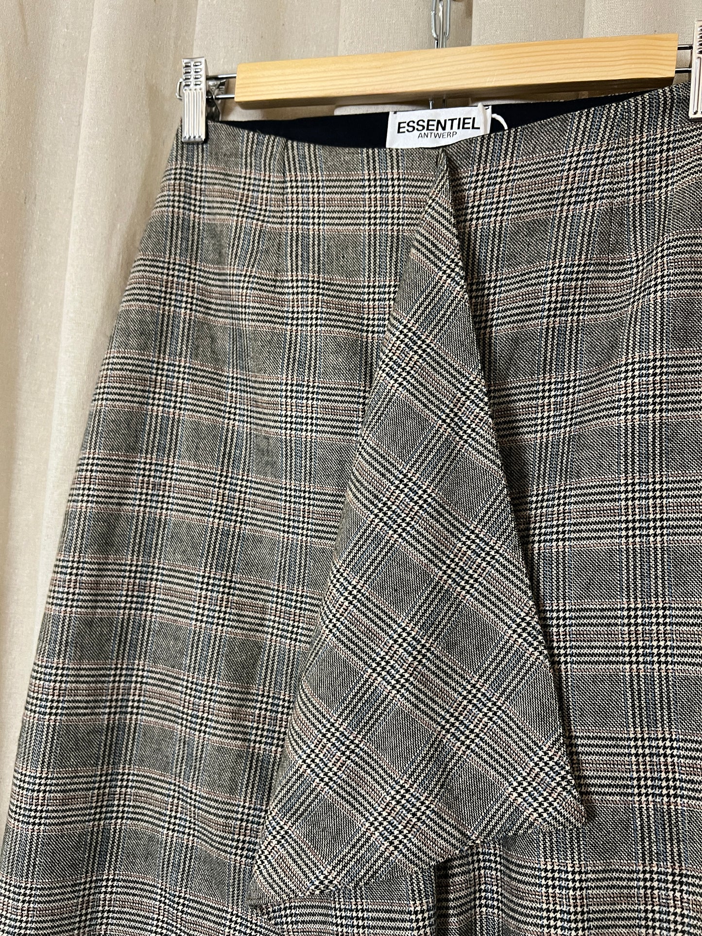 Essentiel Antwerp - Check Wool Blend Skirt