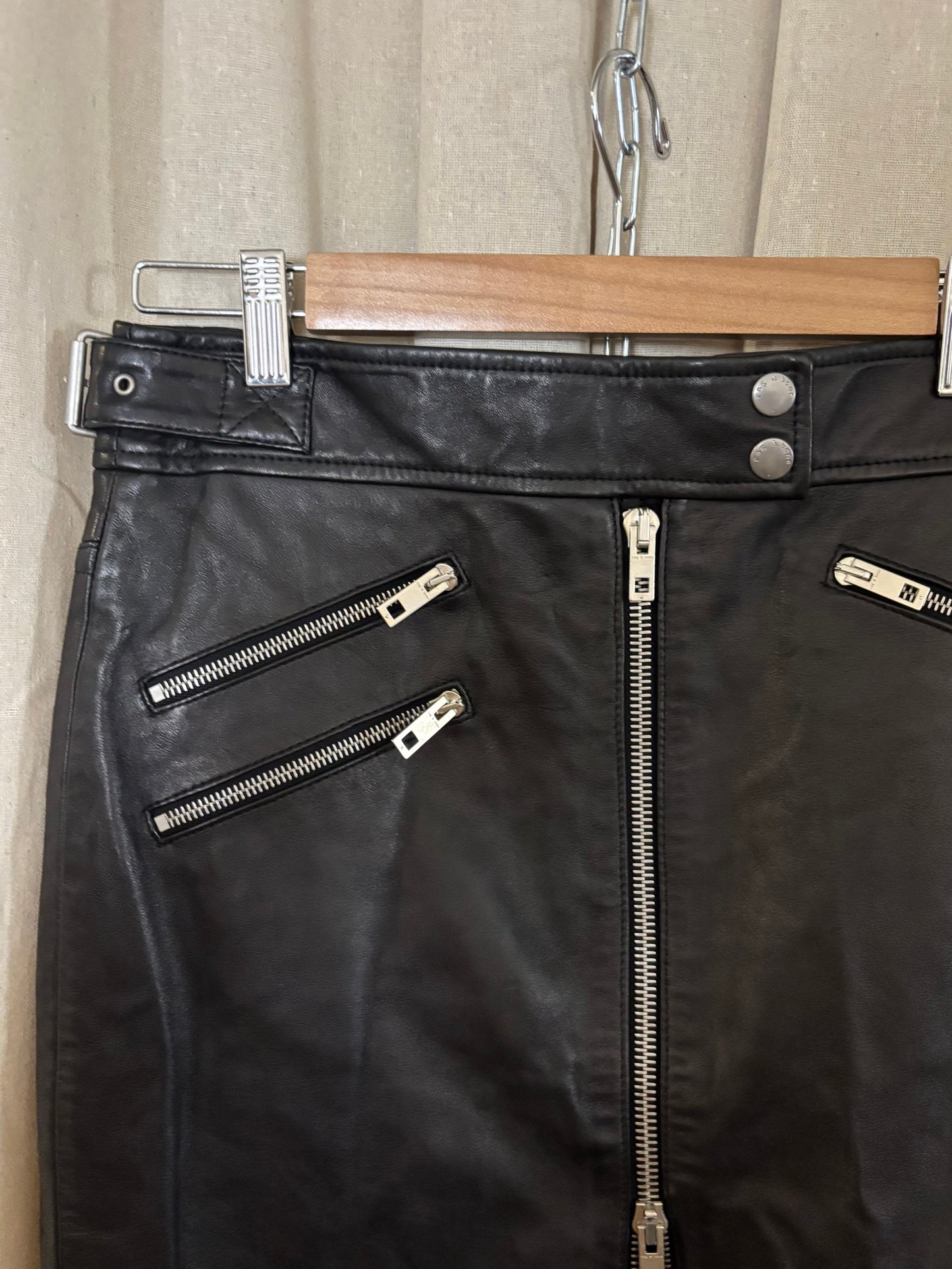 Rag & Bone - Leather Skirt
