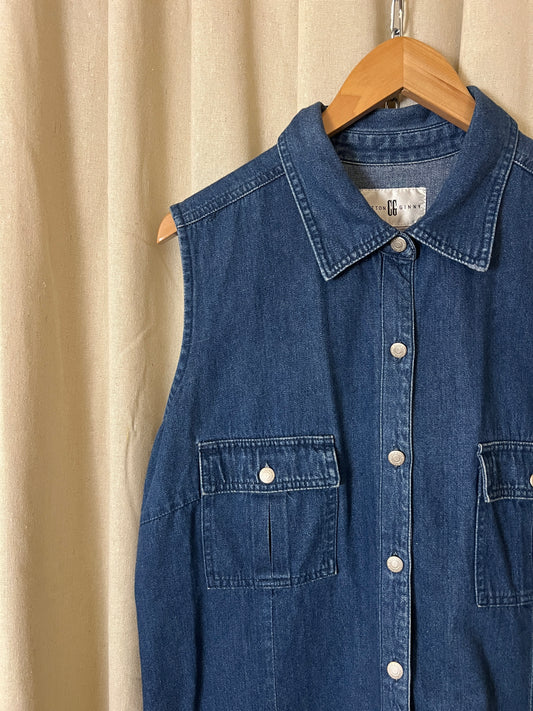 Vintage - Denim button vest