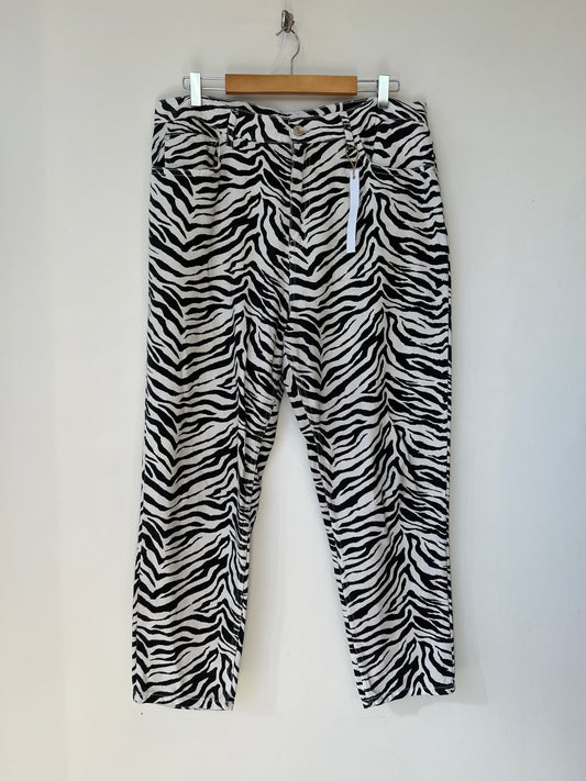 Mango - Zebra print jeans