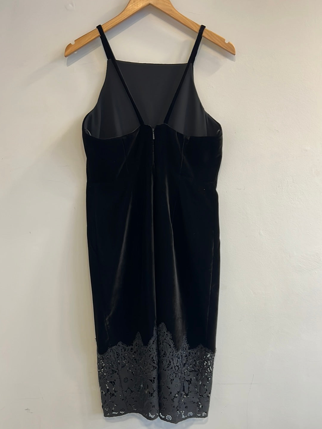 Whistles - High neck velvet cocktail dress