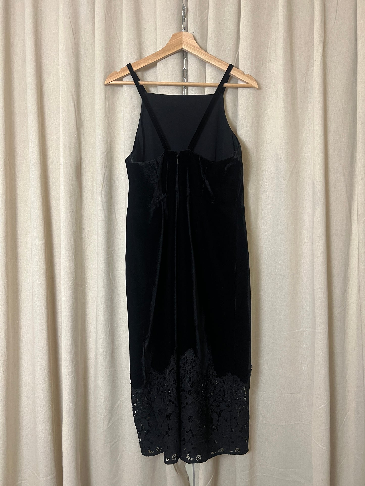 Whistles - High neck velvet cocktail dress