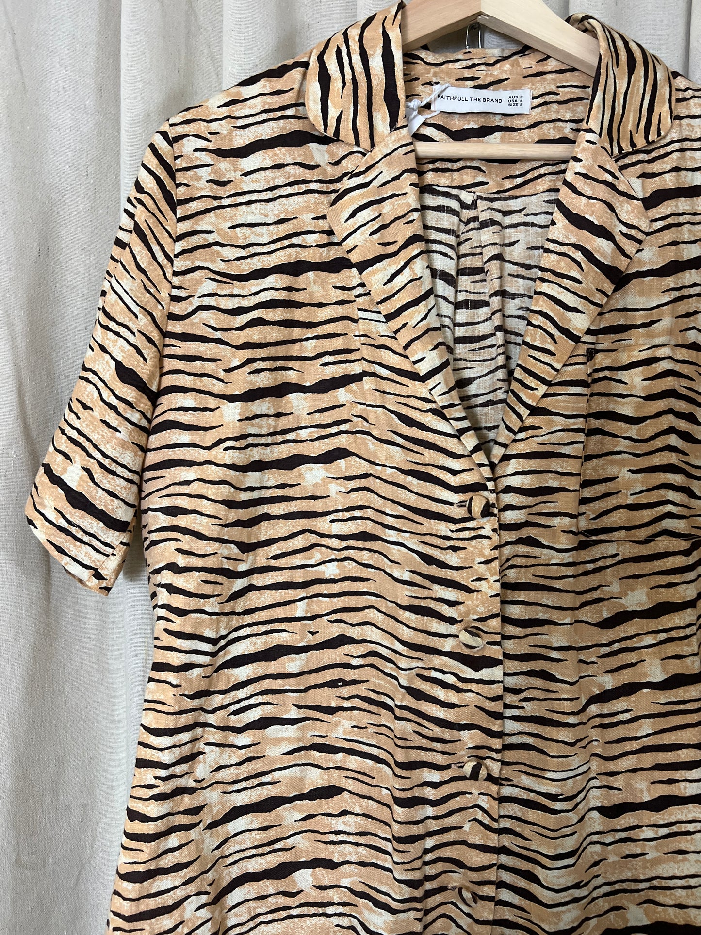 Faithful The Brand - Animal print linen shirt