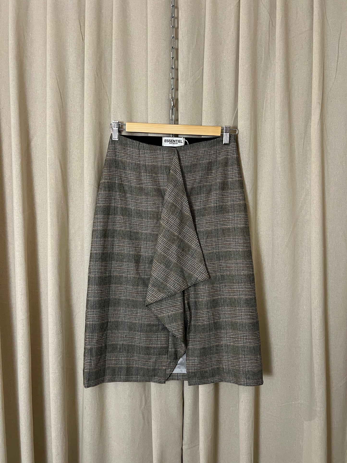 Essentiel Antwerp - Check Wool Blend Skirt