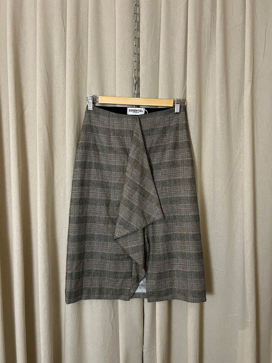 Essentiel Antwerp - Check Wool Blend Skirt