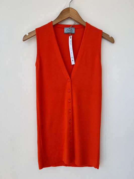 PRADA - Orange sweater vest