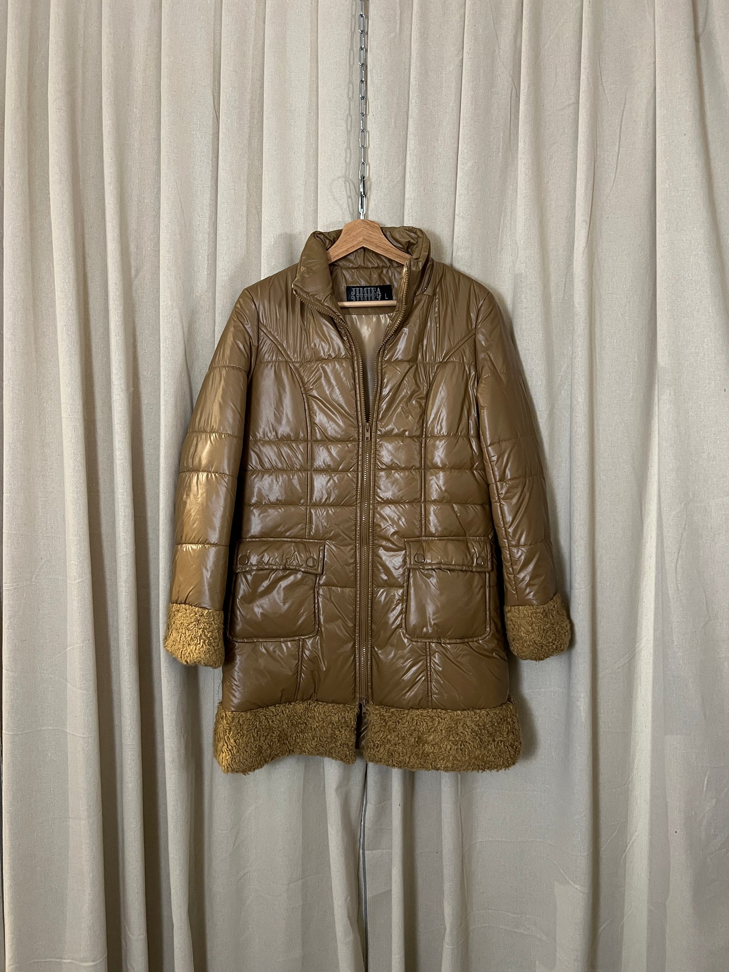 Vintage - Fur edge padded coat