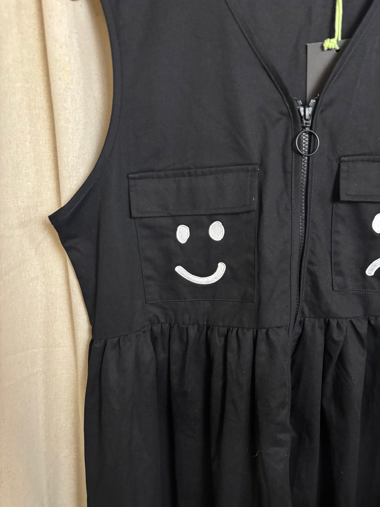 Lazy Oaf - Black dress with happy/sad detail