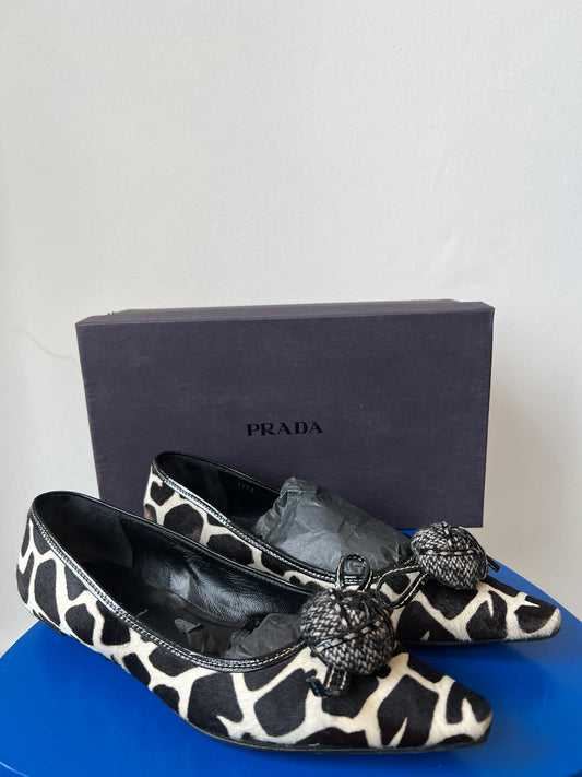 Prada - Pony fur flats