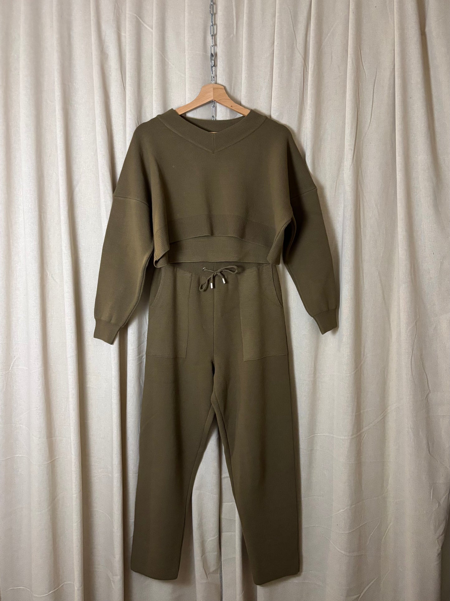 Topshop - Cropped kniteed two piece