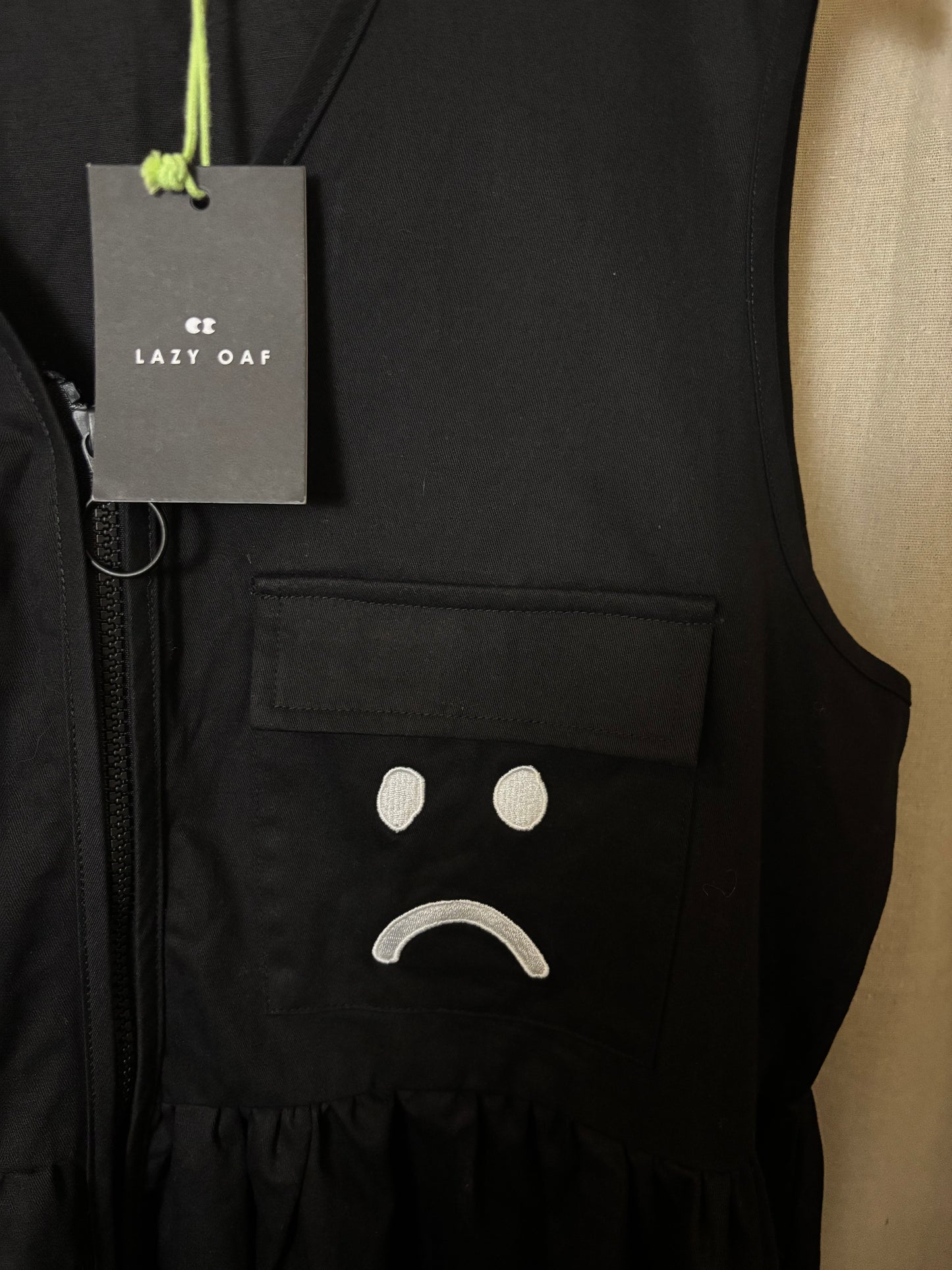 Lazy Oaf - Black dress with happy/sad detail