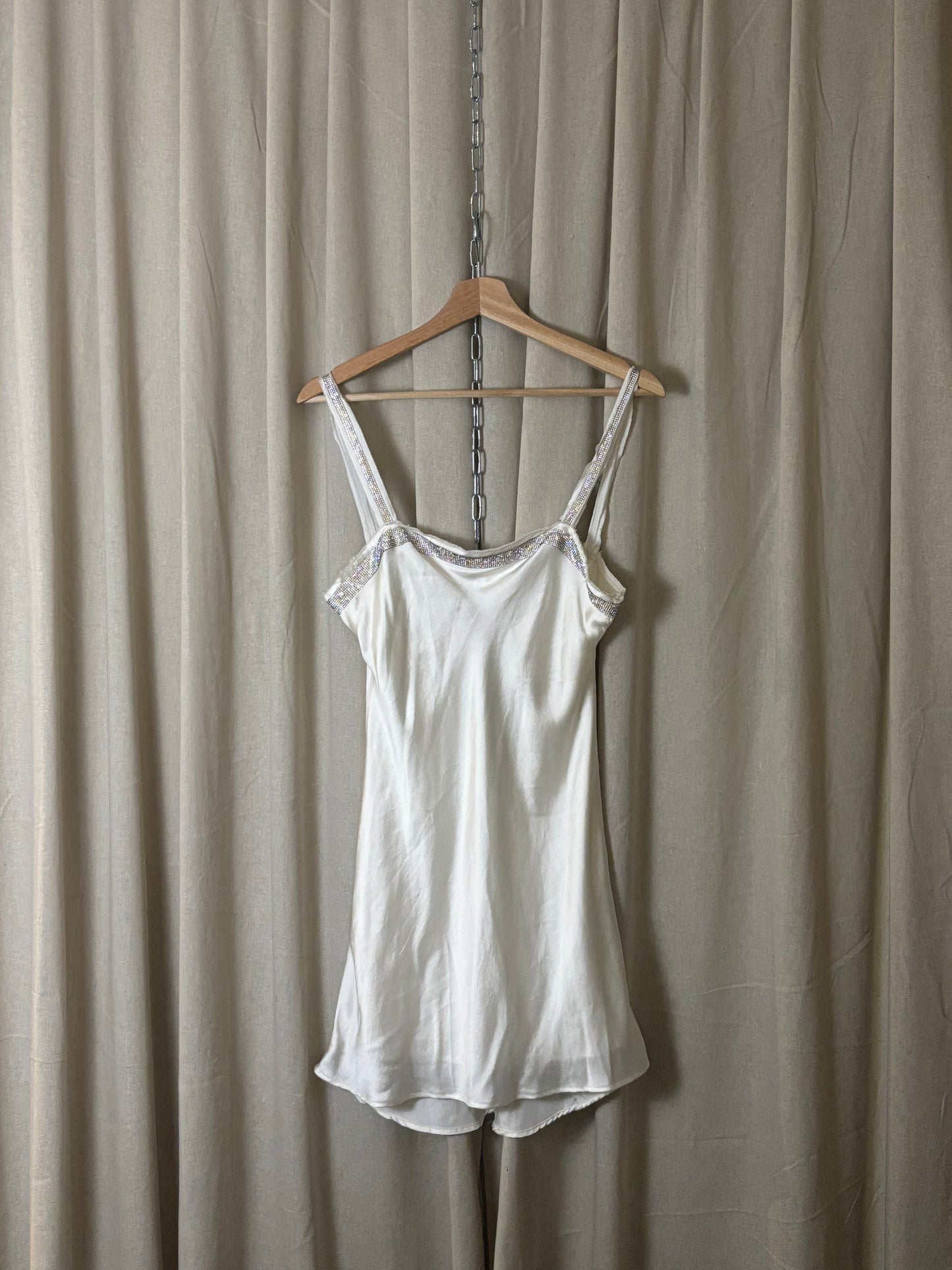 Zara - Satin diamante strap slip dress