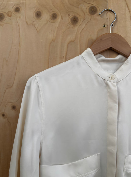 Zara - Satin pocket-detail blouse