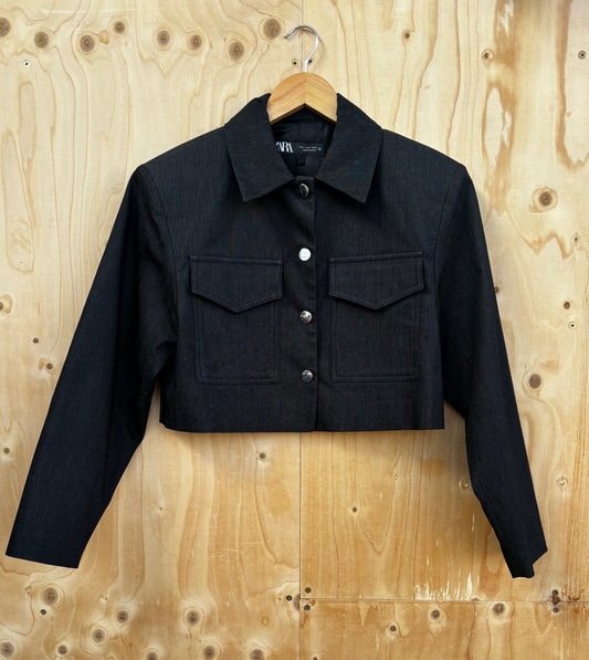 Zara - Cropped button-detail jacket
