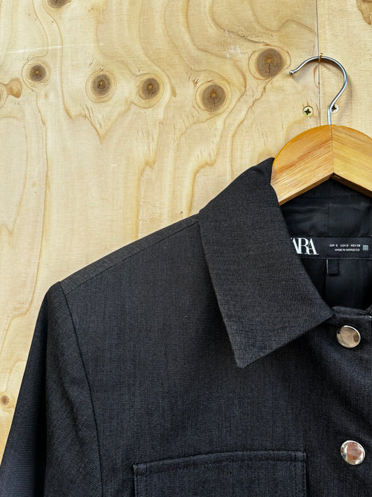 Zara - Cropped button-detail jacket