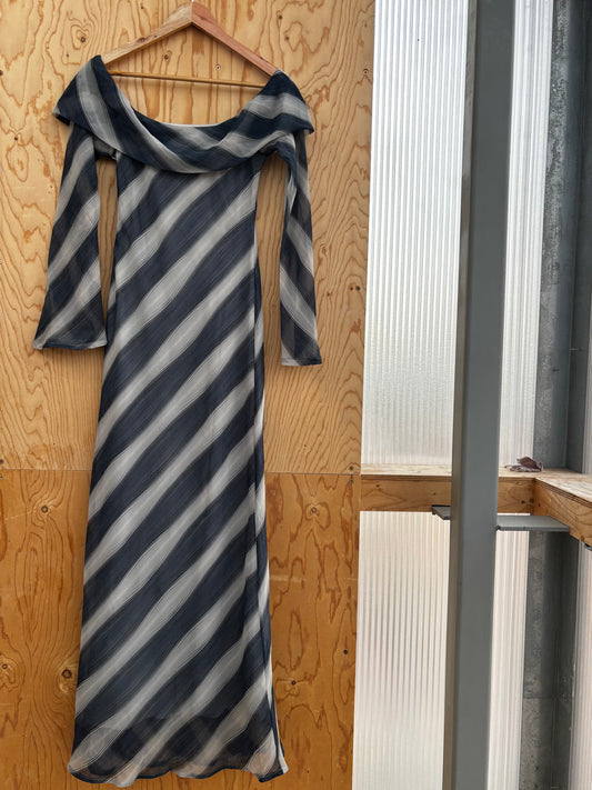 ASOS - Striped off shoulder dress
