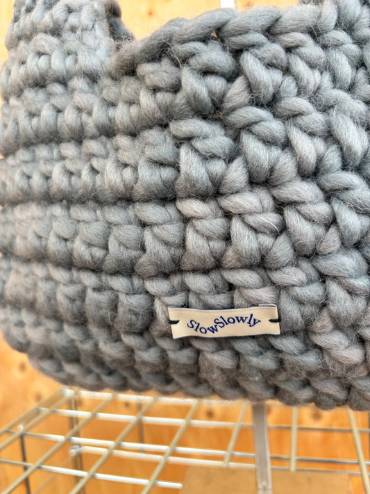 Slow Slowly - Wool crocheted bag