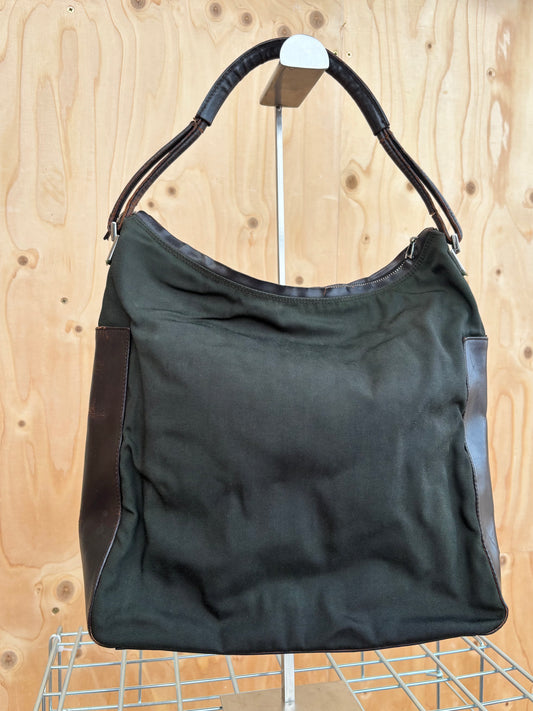 Gucci - Vintage nylon & leather shoulder bag