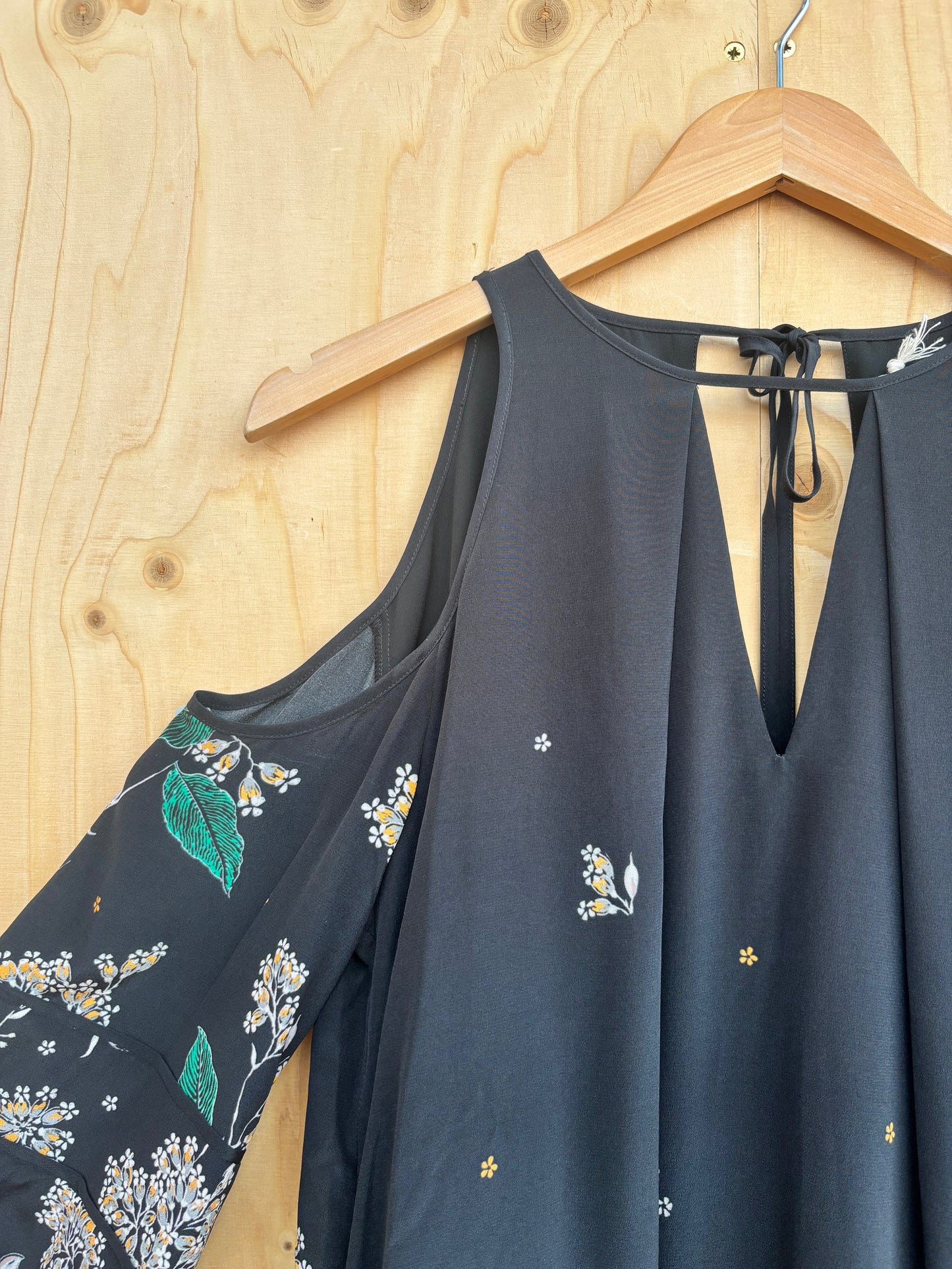 Whistles - Floral Cold Shoulder Dress 100% Silk