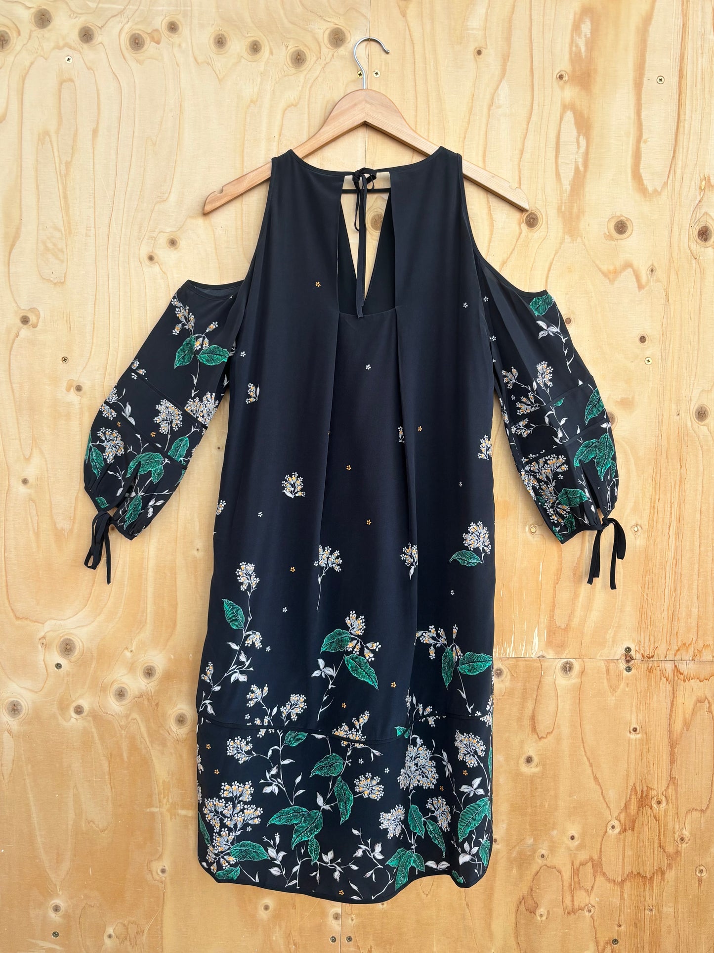 Whistles - Floral Cold Shoulder Dress 100% Silk