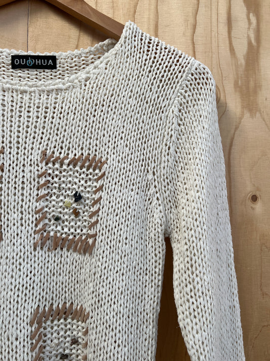 OUBHUA - Crochet-knit jumper