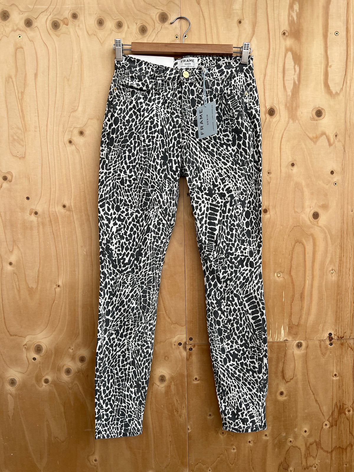 Frame - Skinny Animal Print Trousers