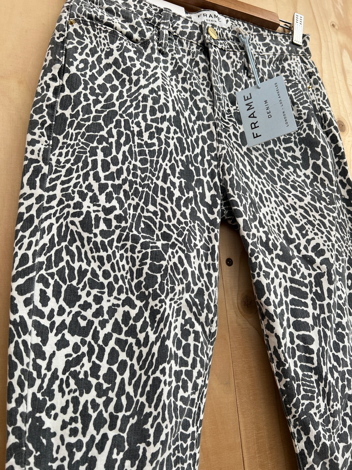 Frame - Skinny Animal Print Trousers