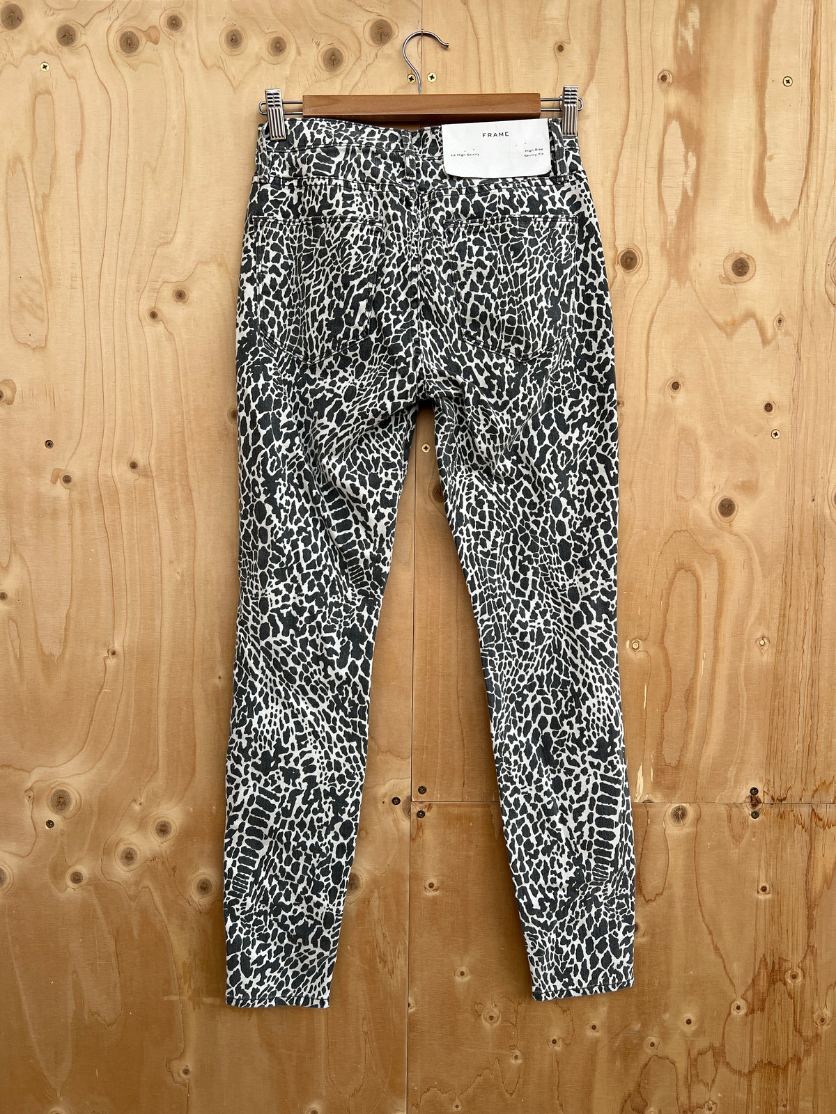 Frame - Skinny Animal Print Trousers