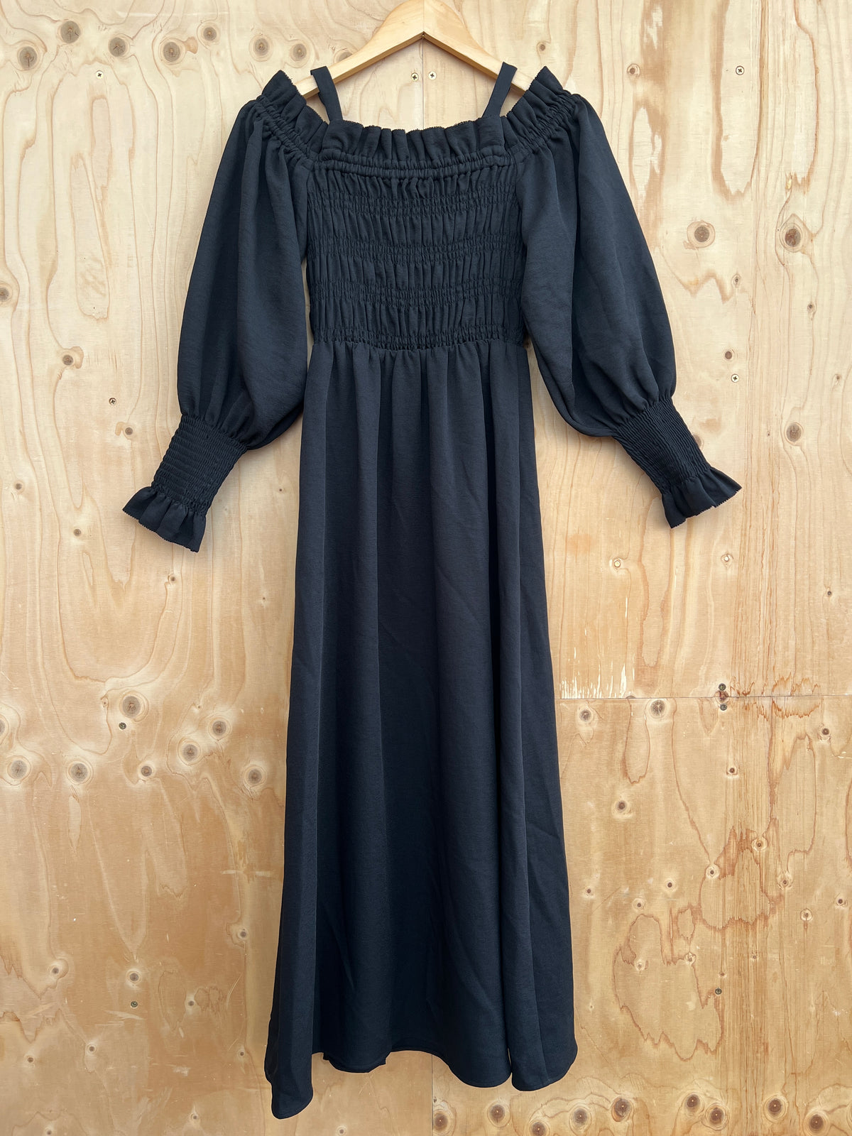 AllSaints - Shirred off-the-shoulder dress