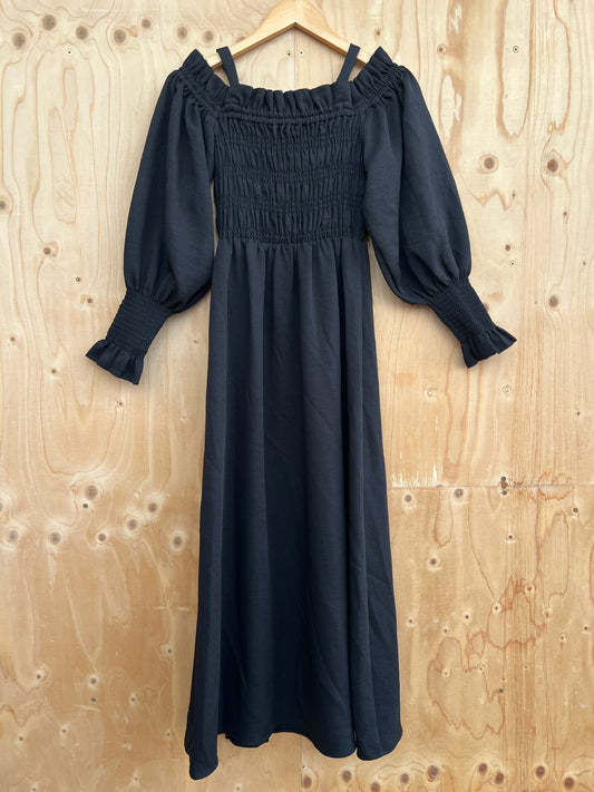 AllSaints - Shirred off-the-shoulder dress