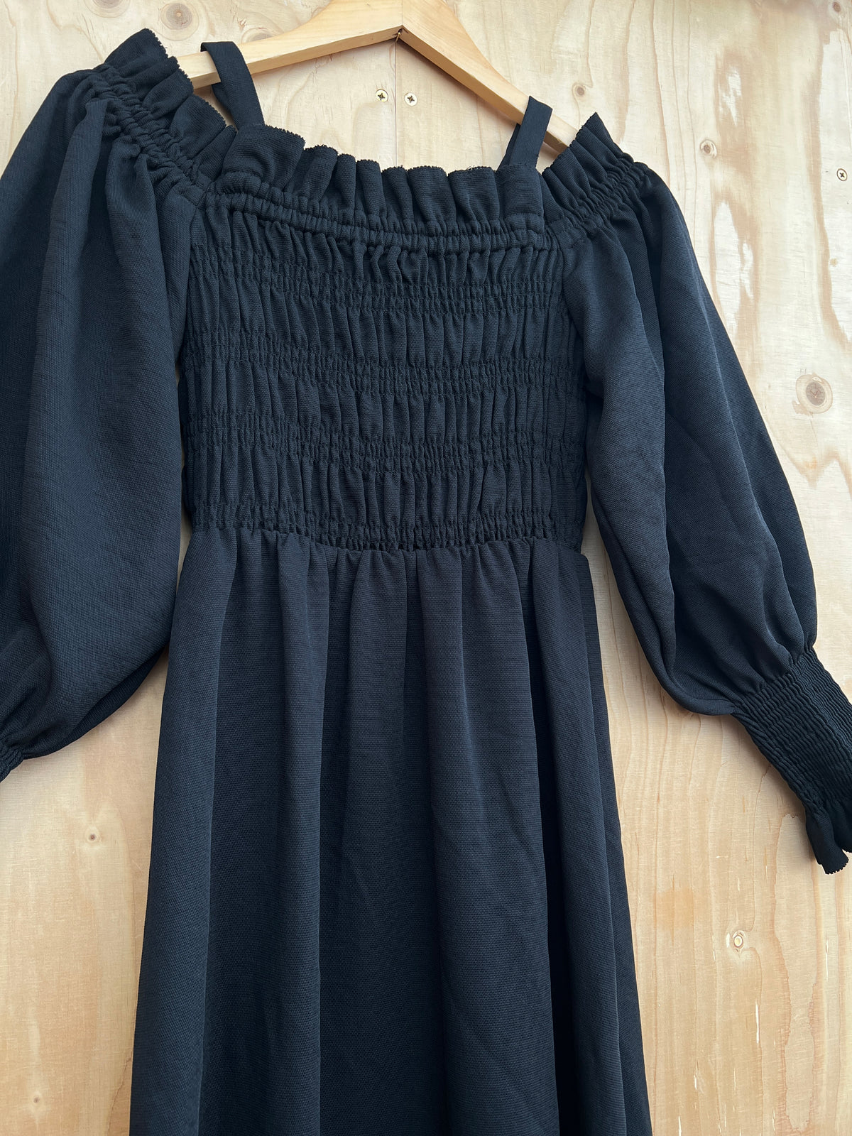 AllSaints - Shirred off-the-shoulder dress