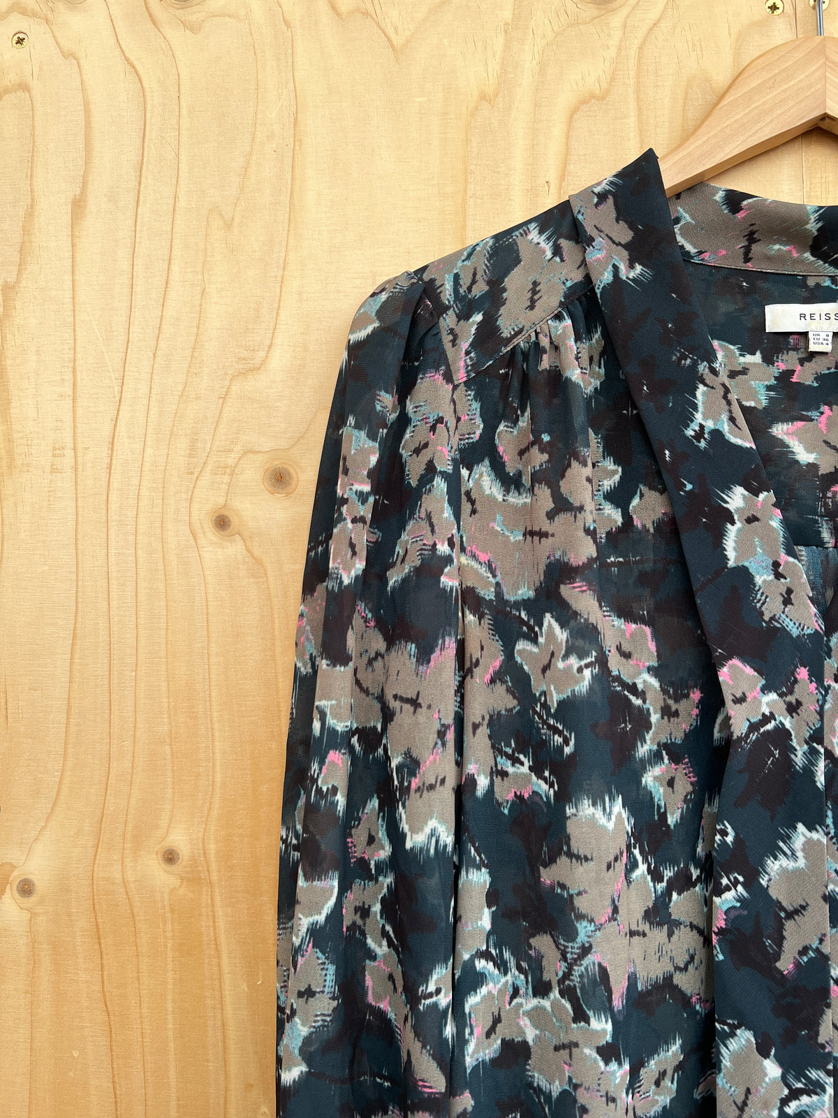 Reiss - Chiffon print blouse