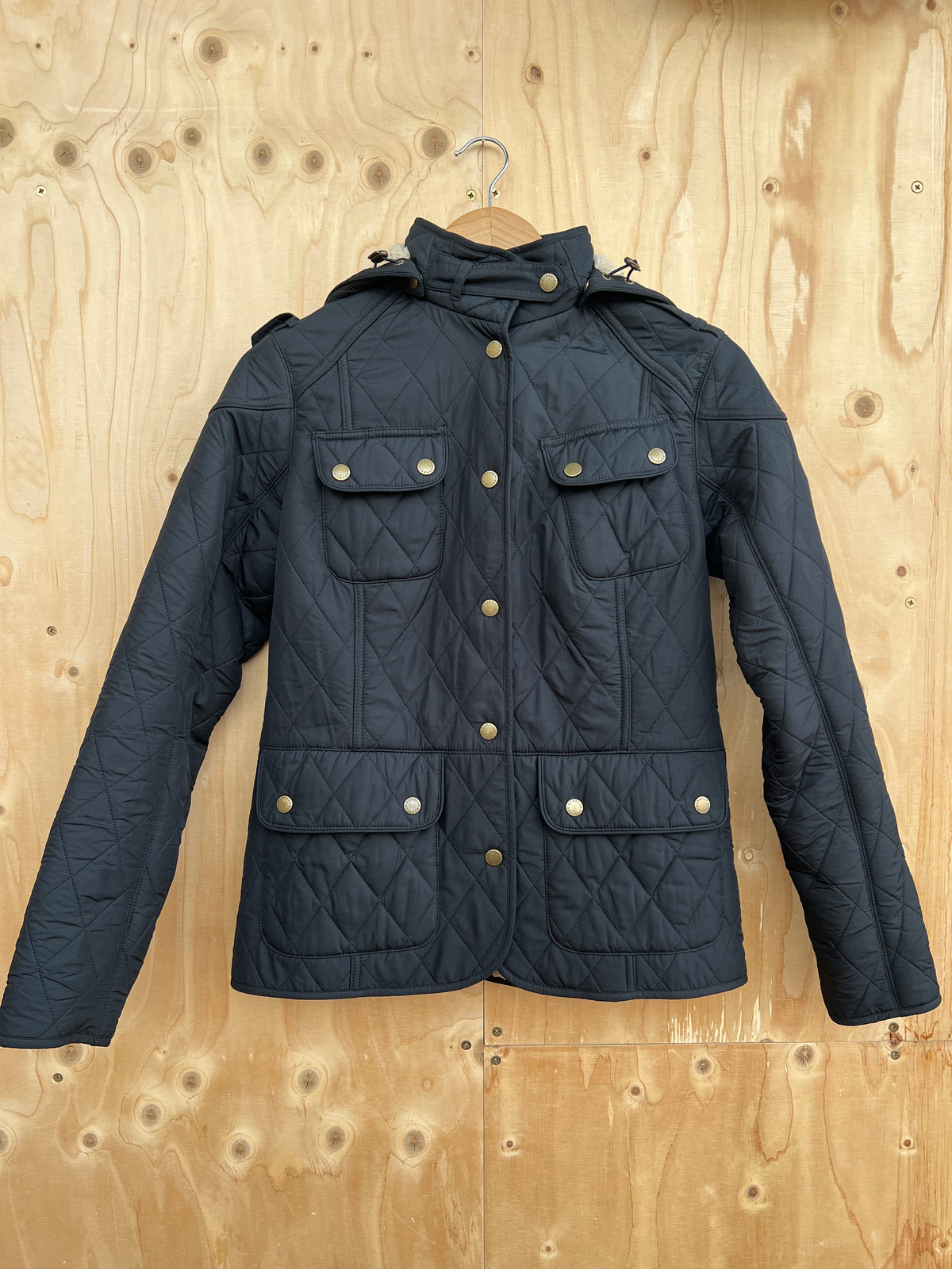 Barbour - Quilted fleece-lined hooded coat