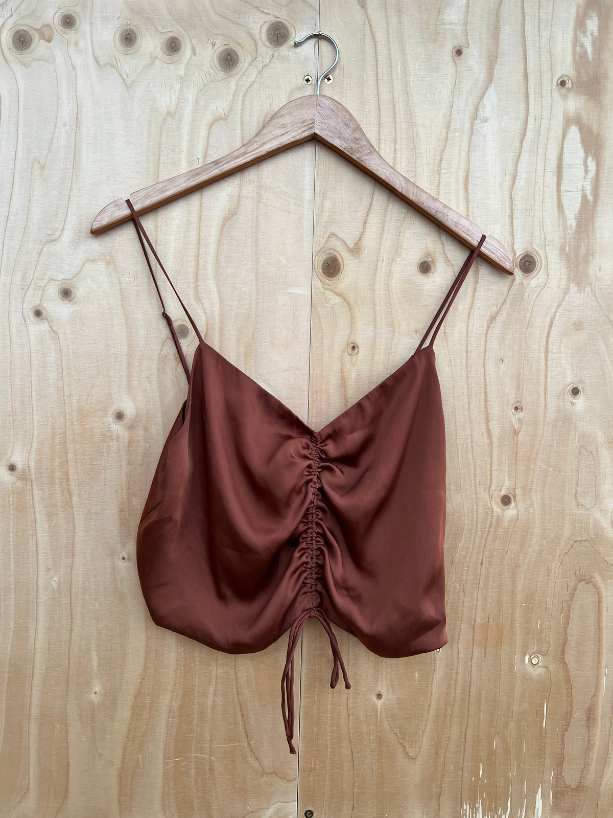 AllSaints - Tie detail satin cami